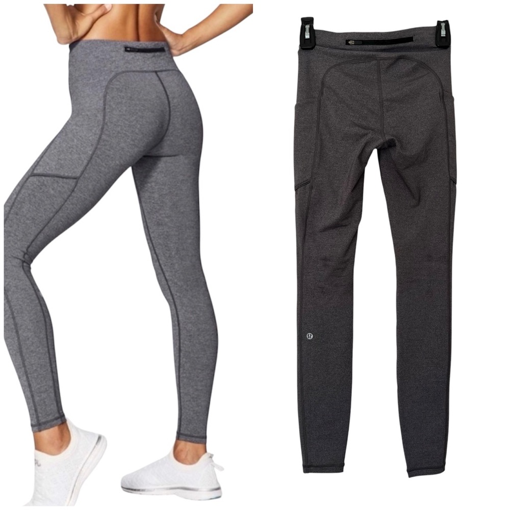 LULULEMON Speed Up Tight leggings gray black size 2